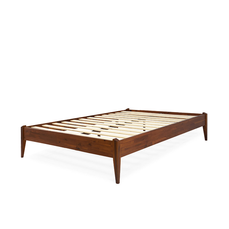 Ebern Designs Dinkee Solid Wood Platform Bed without Headboard, Mid
